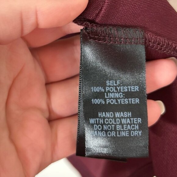 LULUS Quiet Grace Burgundy Long Sleeve Dress Burgundy Sheer Size XS - Picture 12 of 16